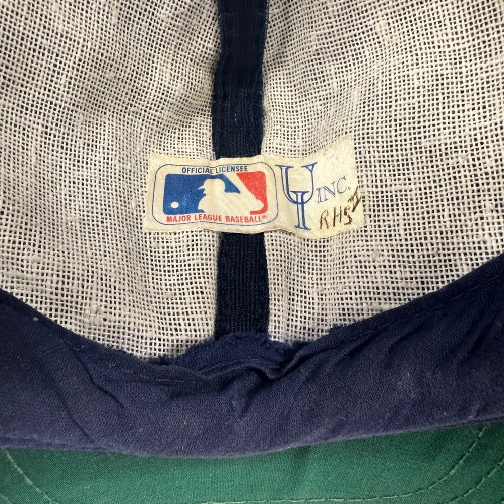 Vintage 90's Houston Astros Trucker Hat Men M/L Navy Blue Mesh Snapback UI Cap - Picture 8 of 12